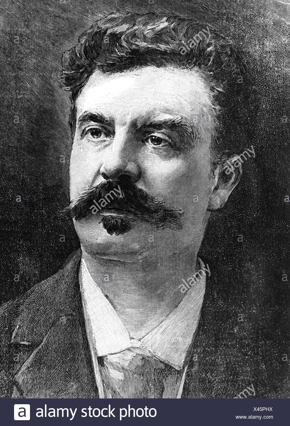 Guy De Maupassant Portrait Banque d'image