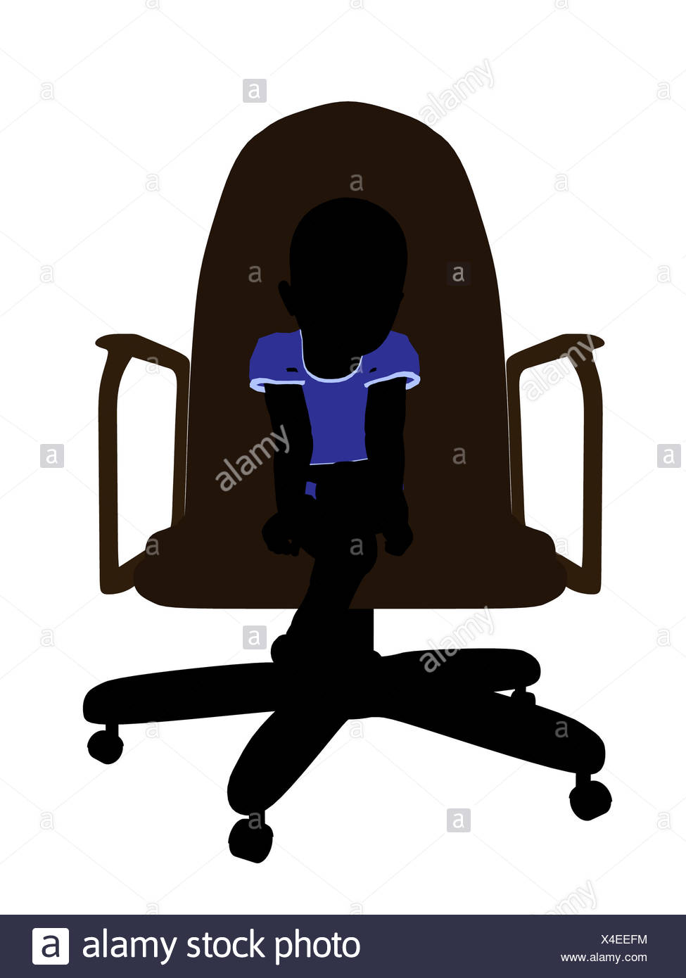 Homme Assis Sur Une Chaise De Bebe Illustration Silhouette Photo Stock Alamy