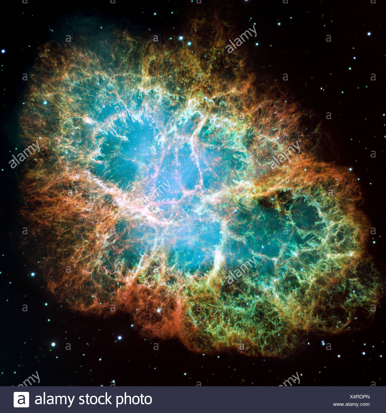 Nebuleuse Du Crabe M1 Telescope Spatial Hubble Image C Est Un Vestige De Supernova Photo Stock Alamy
