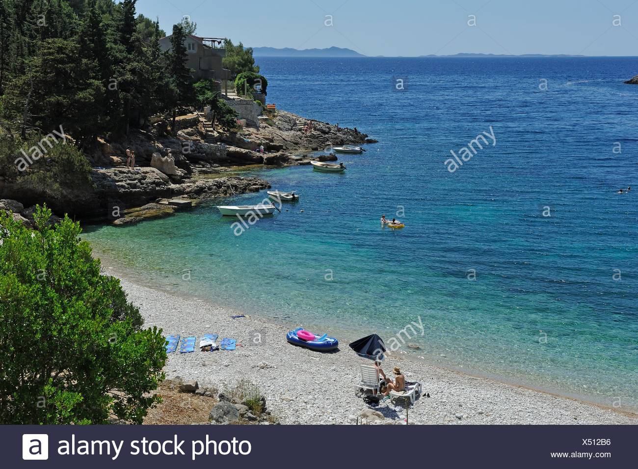 Plage De Pupnatska Luka Bay Pupnat île De Korcula Croatie