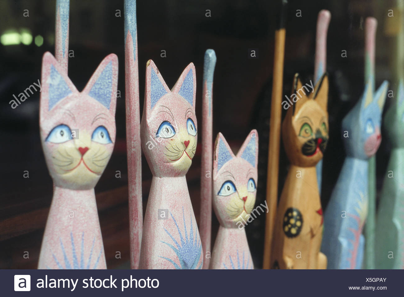 L Artisanat Les Chats Stylise Detail Art Metiers D Paves Les Animaux Les Chiffres Differents Photo Stock Alamy