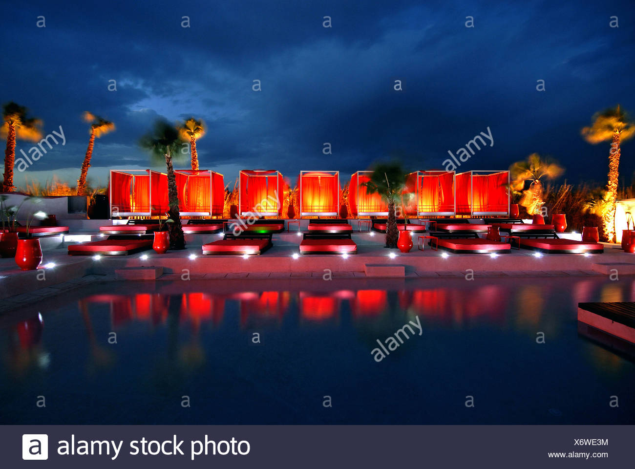 Plage Rouge Marrakech Maroc Afrika Restaurant Lounge Bar à L