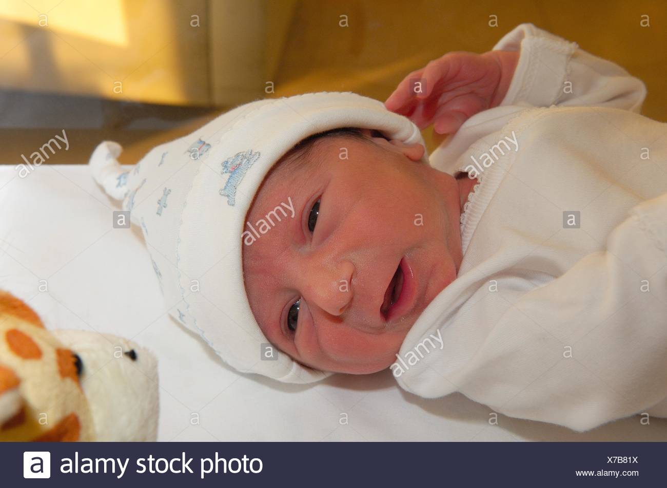 Bebe Nouveau Ne Garcon A La Pepiniere De L Hopital 1 Jours Photo Stock Alamy Bebe Nouveau Ne Garcon A La Pepiniere De L Hopital 1 Jours Photo Stock Alamy