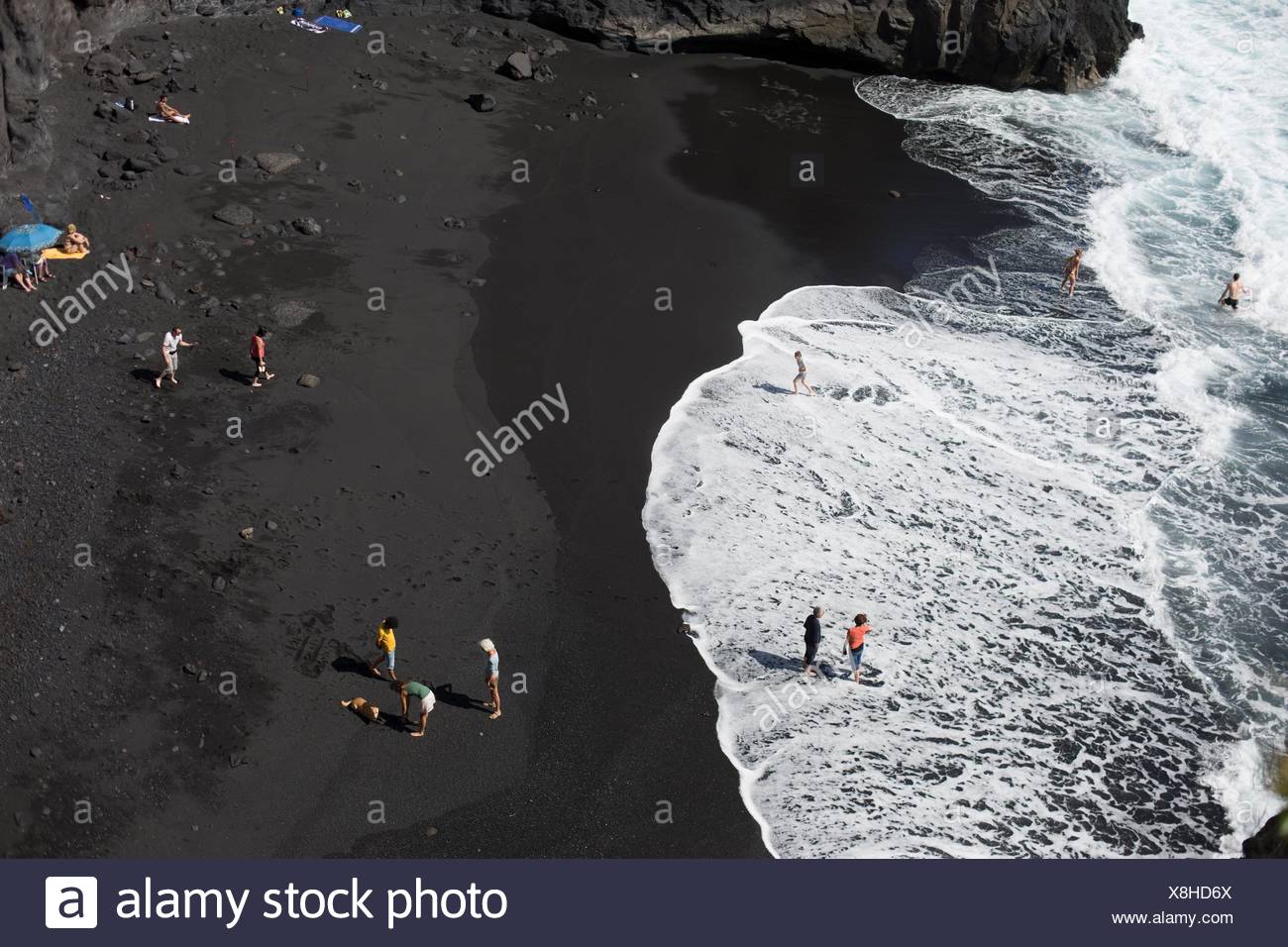 Plage De Zamora La Palma Canary Islands Espagne Banque D