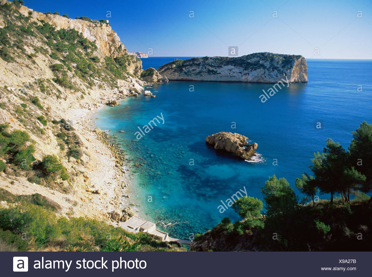 Plage Ambolo Javea Alicante Espagne Banque Dimages Photo