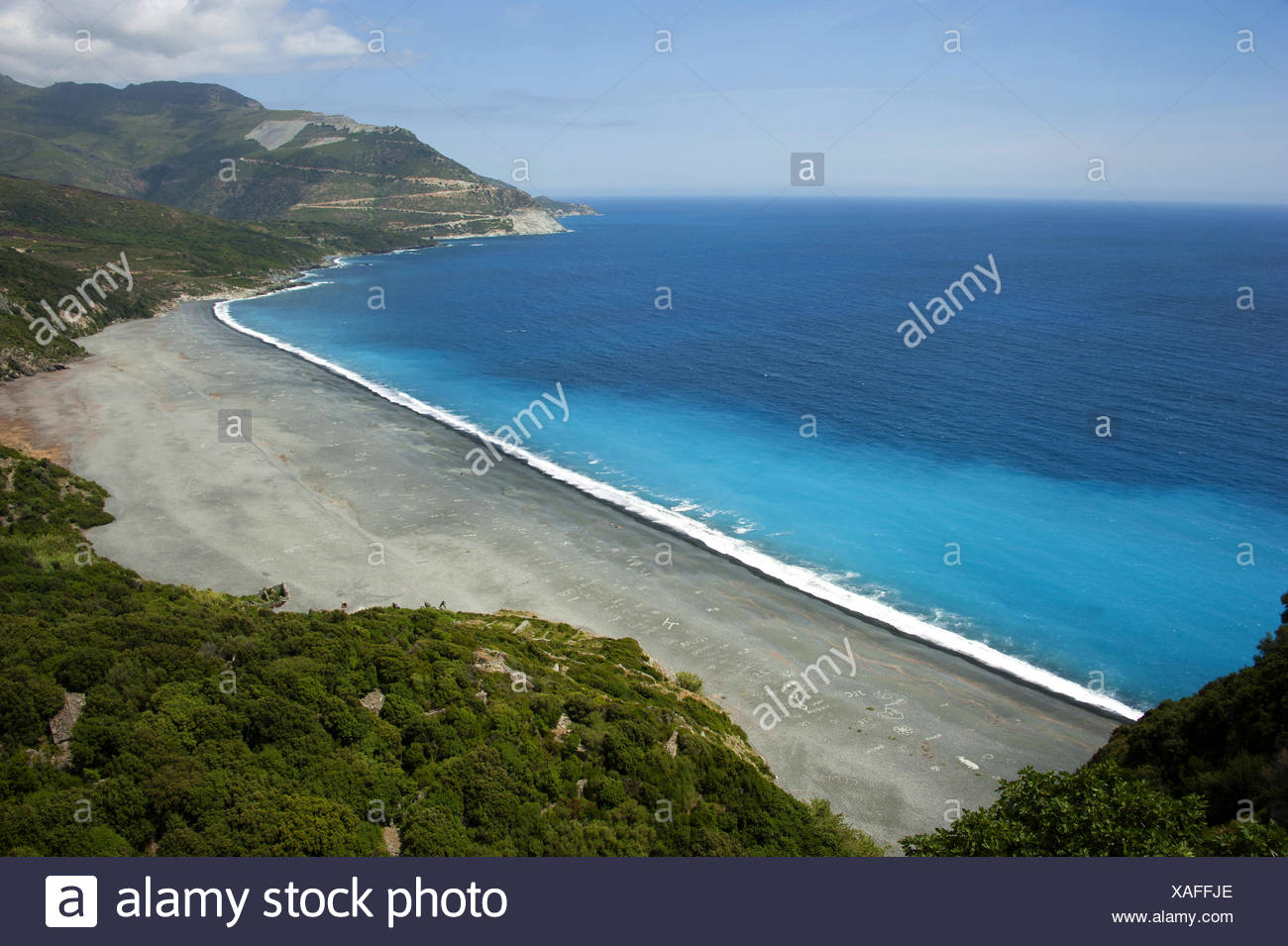 Plage Noire De Nonza La France La Corse Le Cap Corse