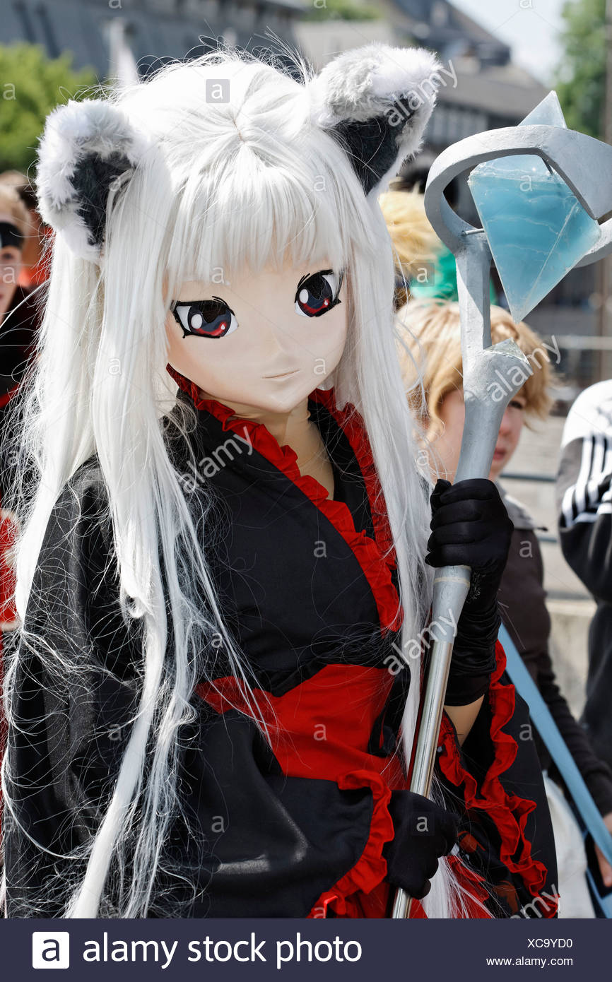 Catgirl Cosplayeuse Avec Le Masque D Un Personnage De Bande Dessinee Japonaise Manga Anime Japon 24 Dusseldorf Rhenanie Du Nord Westphalie Photo Stock Alamy