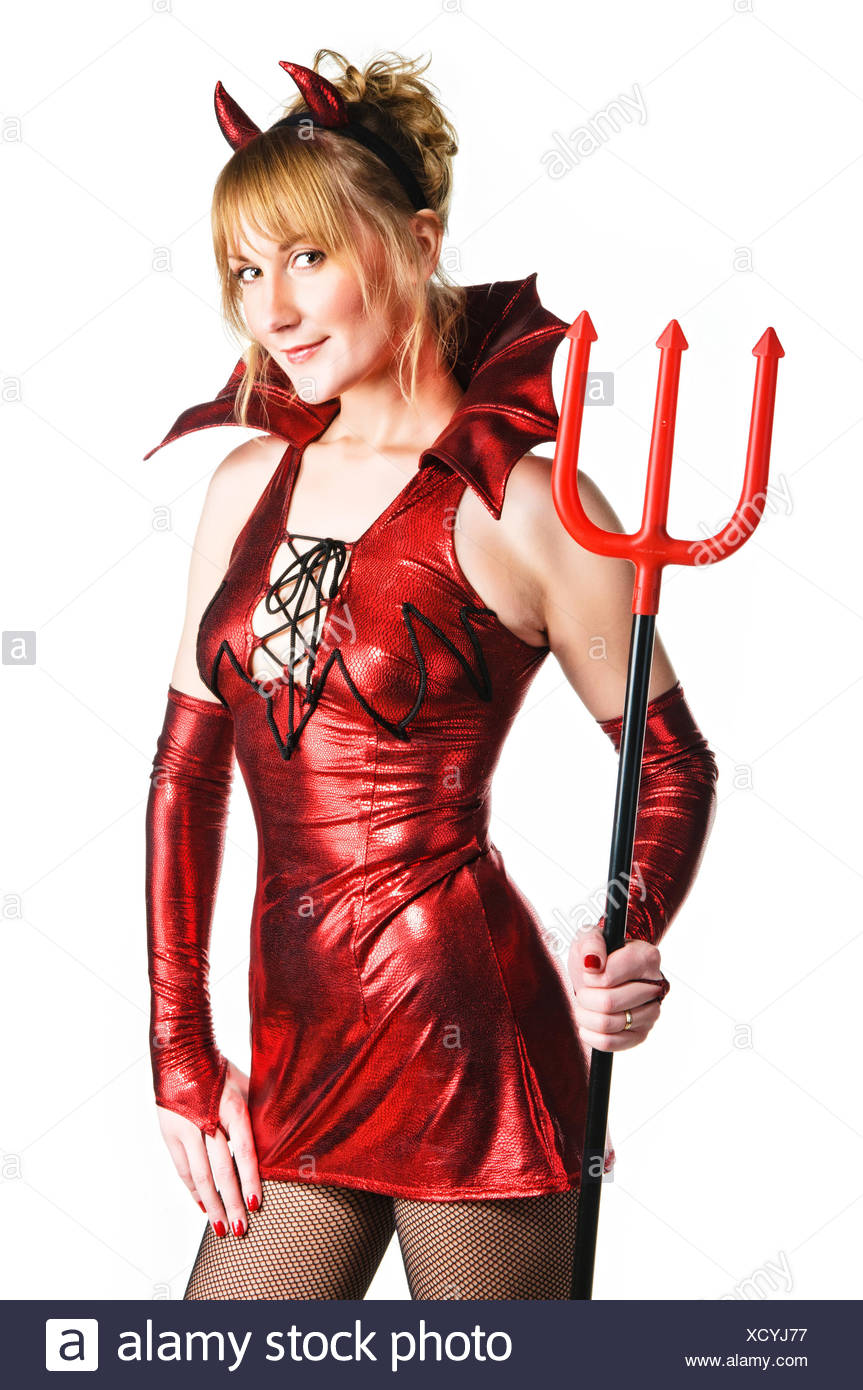 Femme Diable Rouge Photo Stock Alamy
