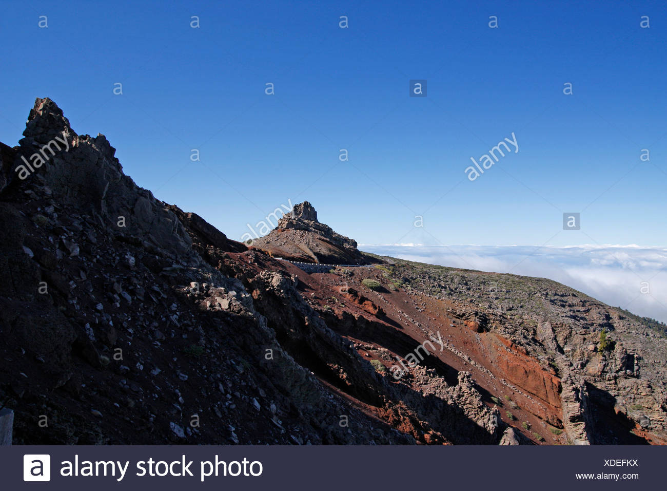 Achat, sommet culminant peak mountain Isle île canaries blue stone Banque D'Images