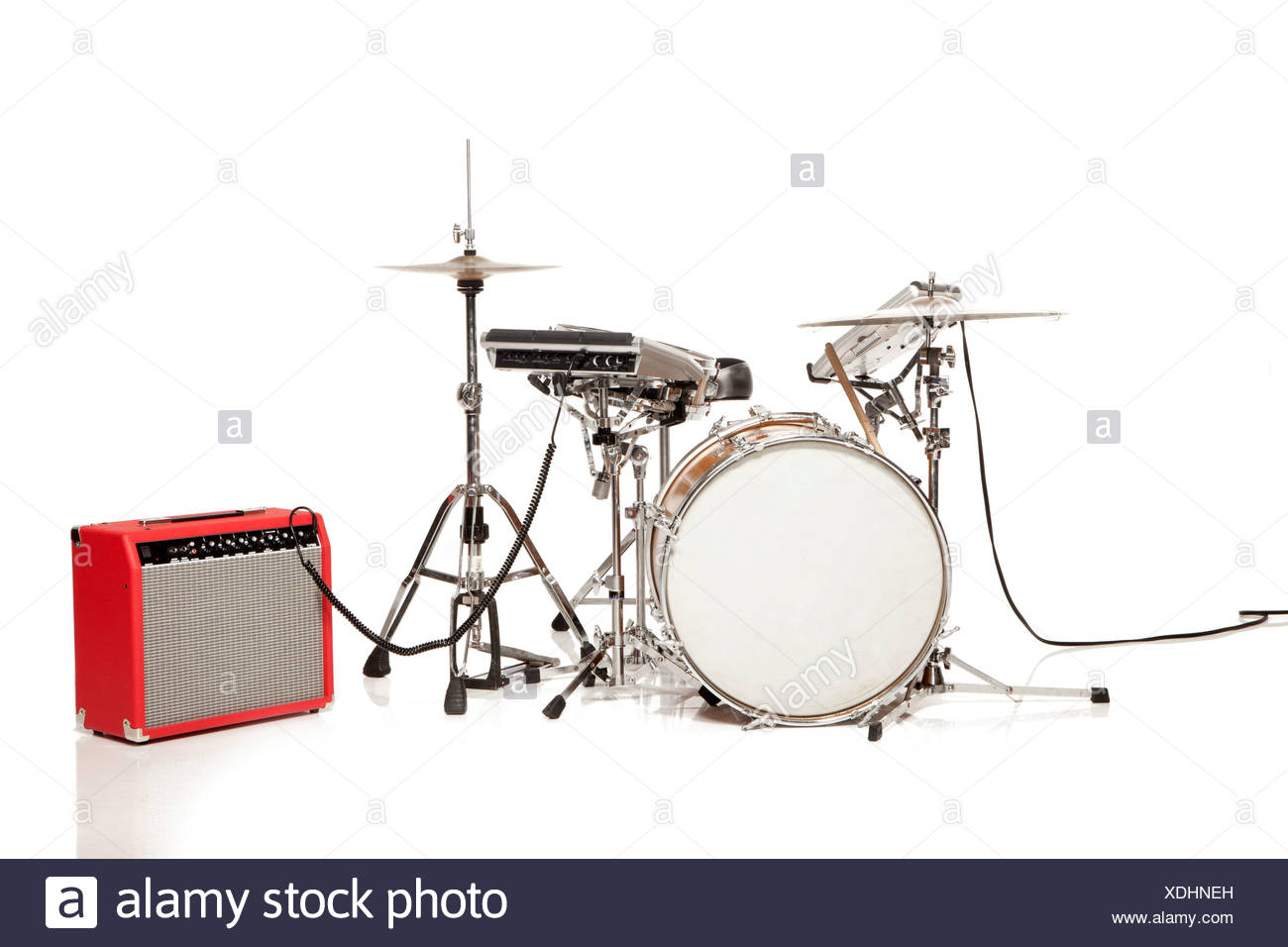 Kit de batterie, studio shot Banque D'Images