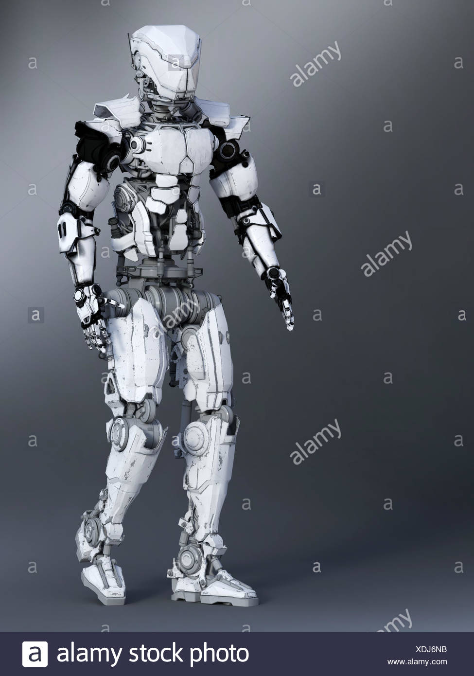 Le Rendu 3d D Un Robot Futuriste De La Marche Photo Stock Alamy