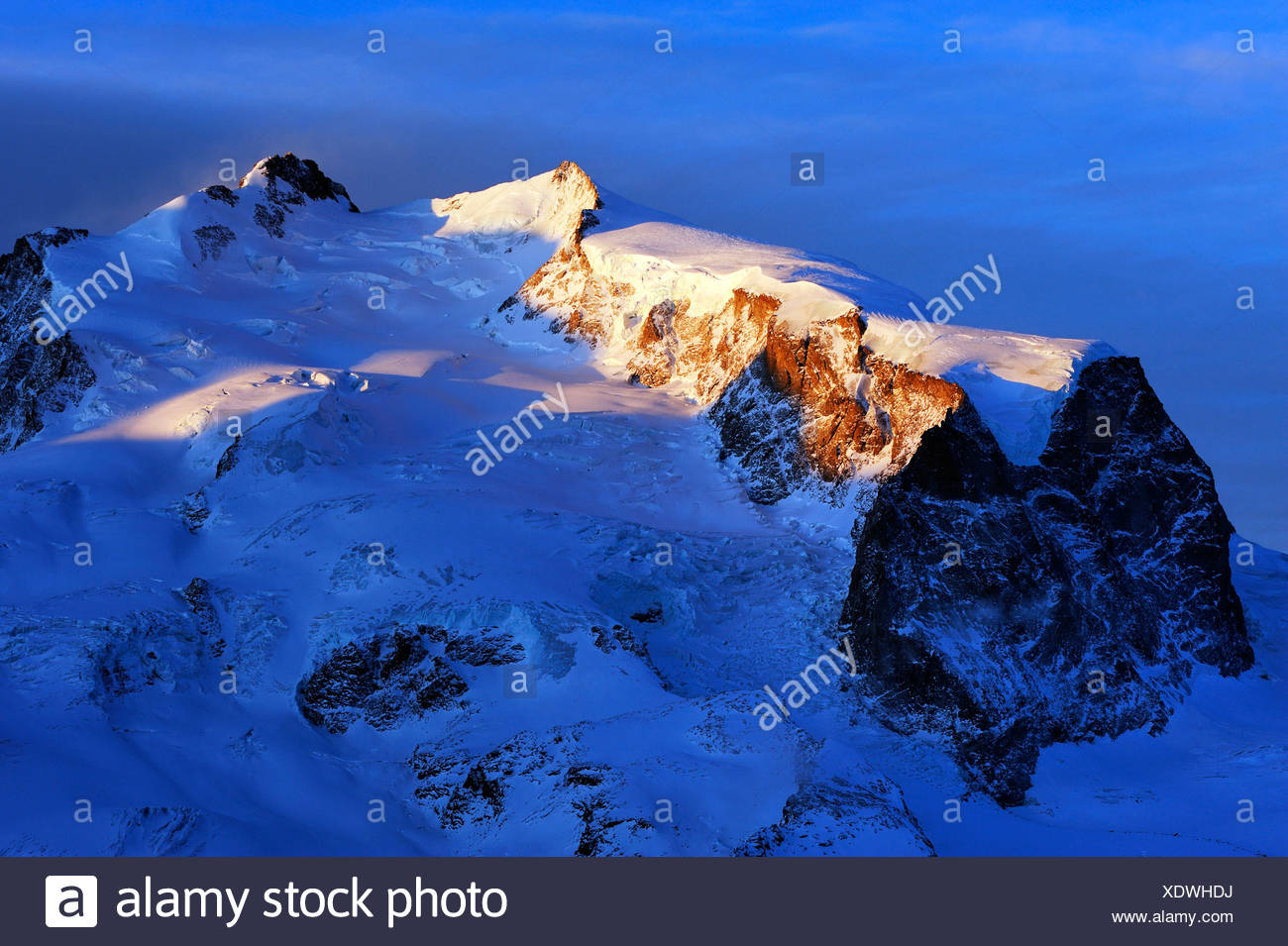 Monte Rosa Montagnes Avec La Plus Haute Montagne De Suisse