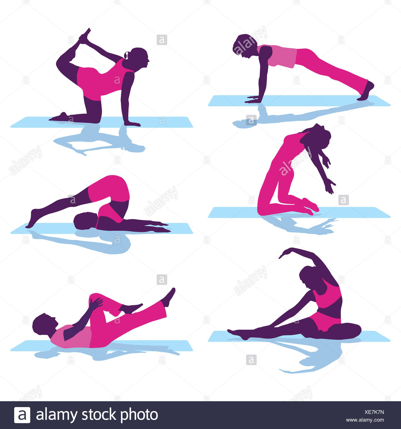 Exercices De Gymnastique Au Sol Arriere Isole Photo Stock Alamy