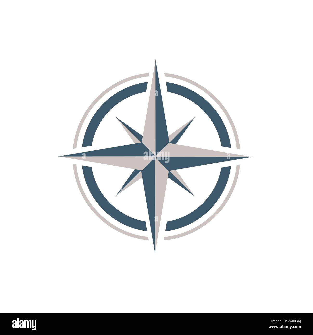 Elegante compasso Creative Logo Design Concept Design vector Modello icona Illustrazione Vettoriale