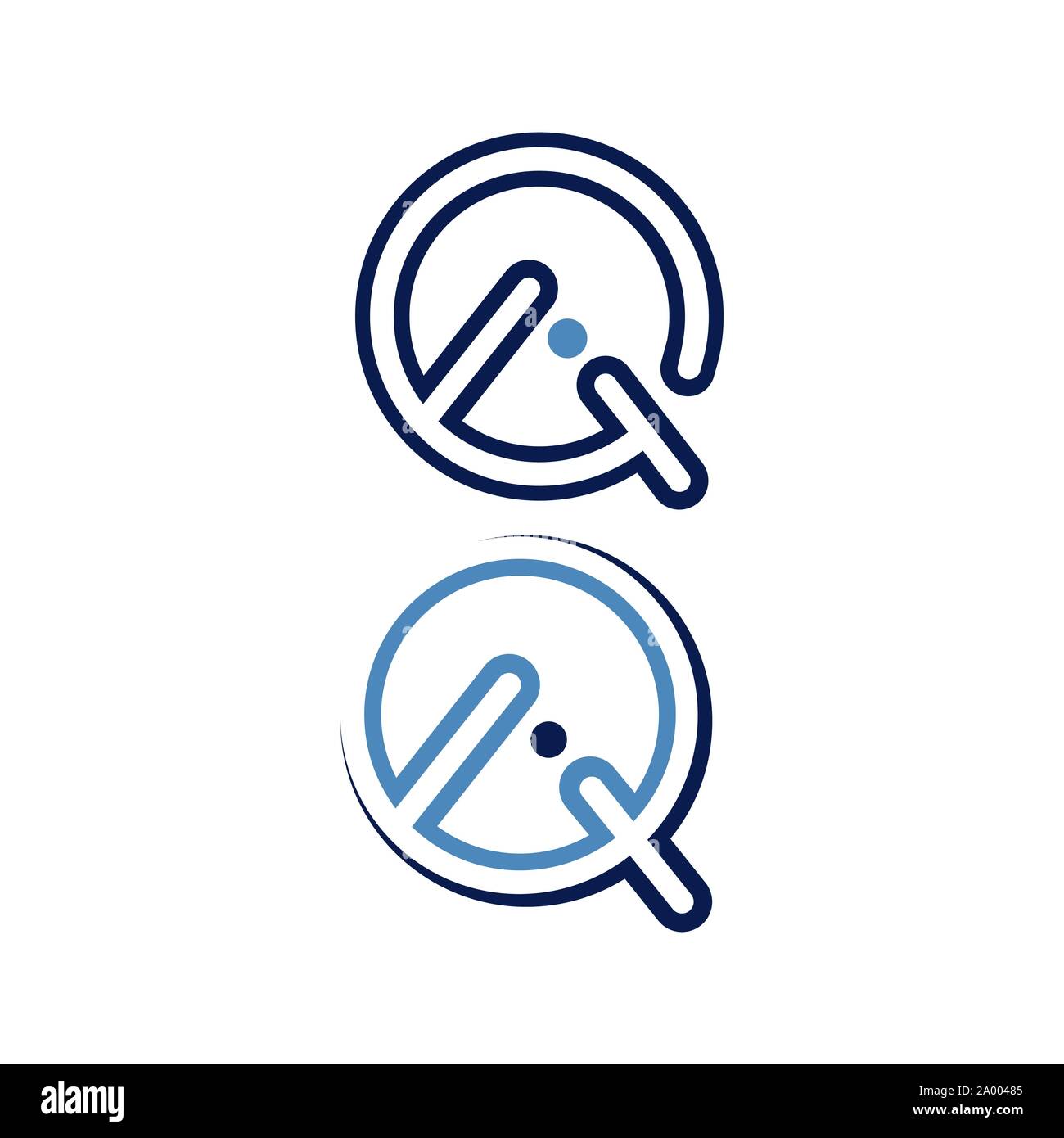 Creative Lettera Q logo design vector graphic concept Illustrazione Vettoriale