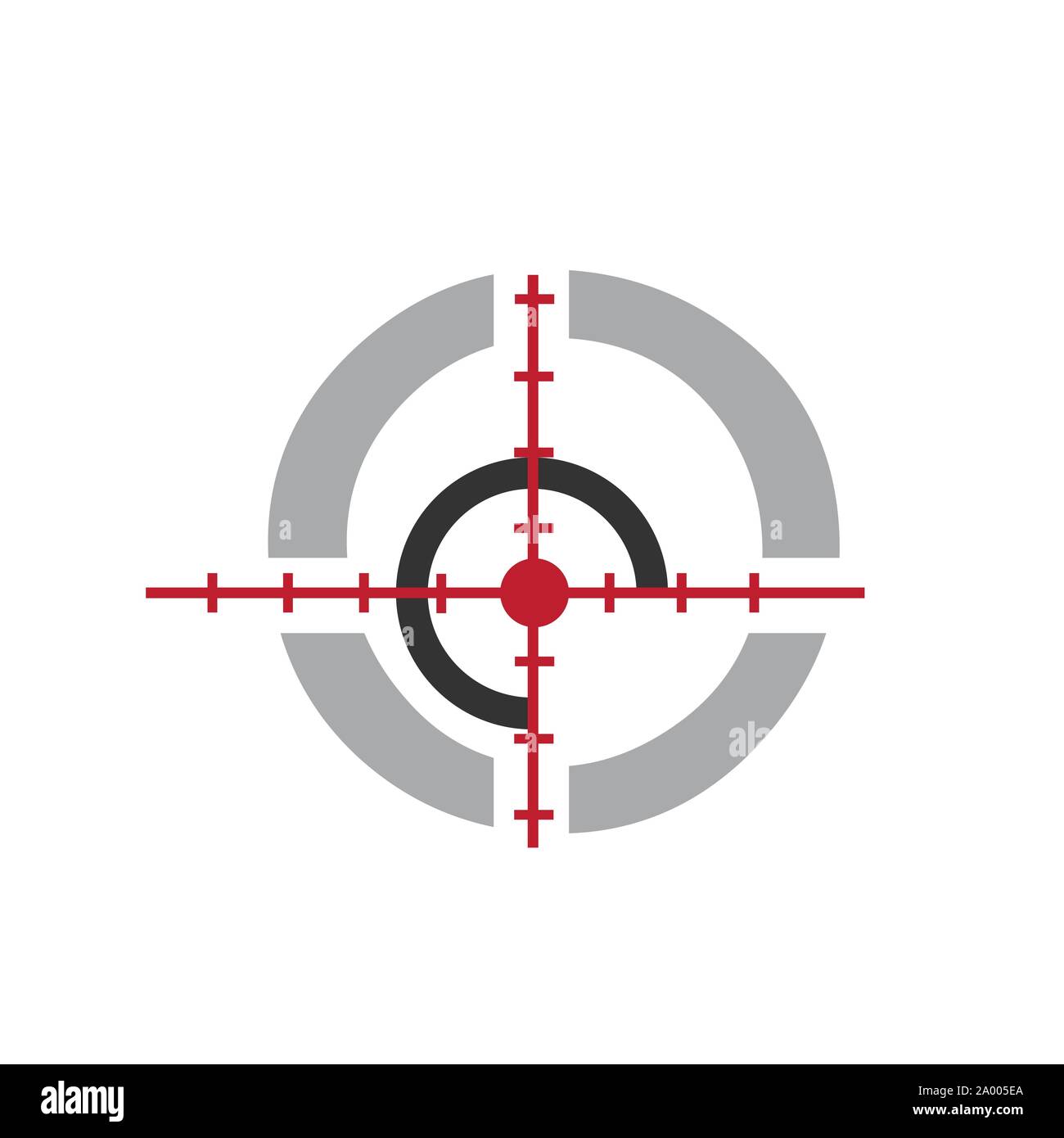 Target logo design icona vettore elementi illustrazioni di simbolo Illustrazione Vettoriale