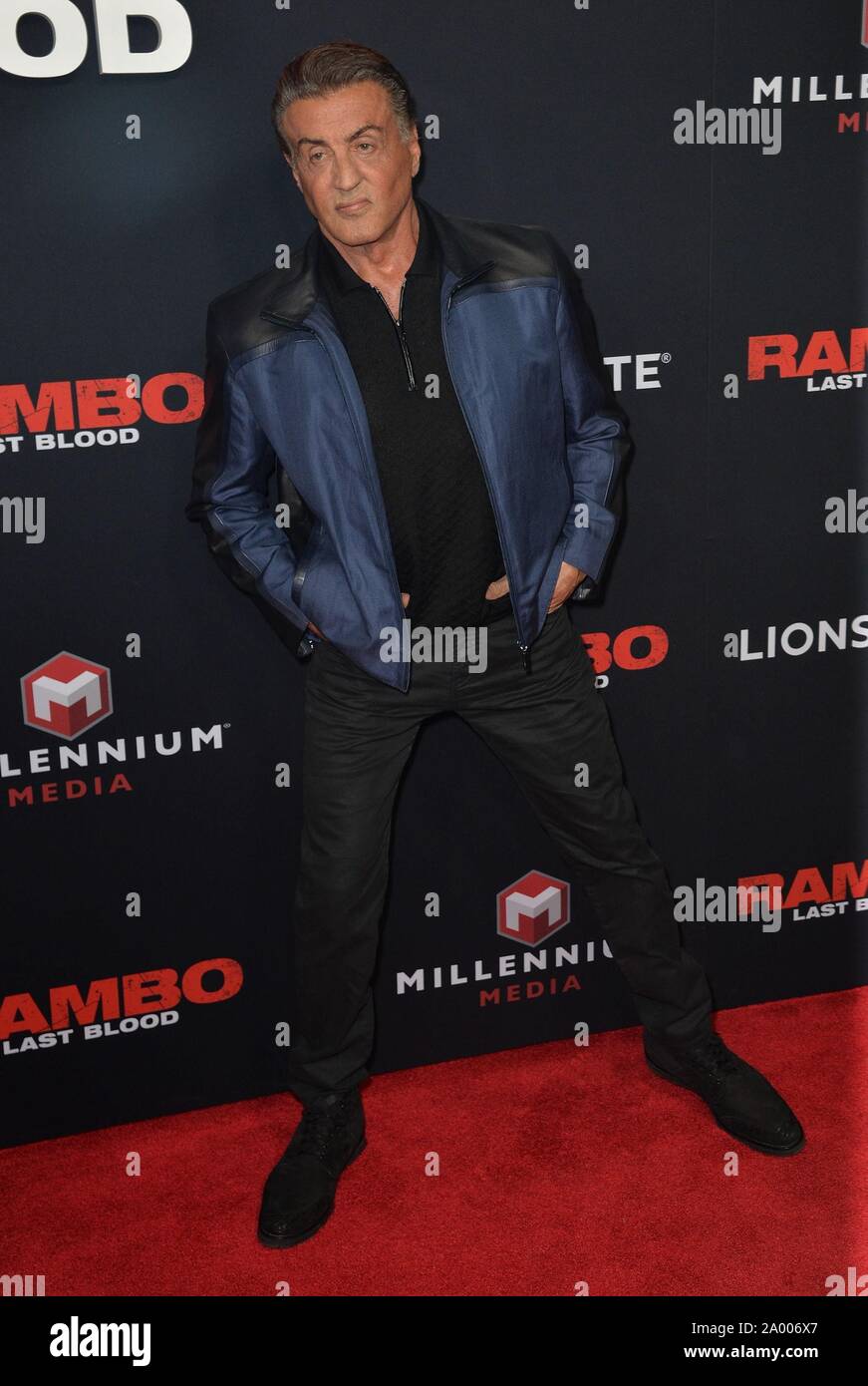 New York, NY, STATI UNITI D'AMERICA. Xviii Sep, 2019. Sylvester Stallone presso gli arrivi per Rambo: ultimo sangue Premiere, AMC Loews Lincoln Square 13, New York, NY Settembre 18, 2019. Credito: Kristin Callahan/Everett raccolta/Alamy Live News Foto Stock