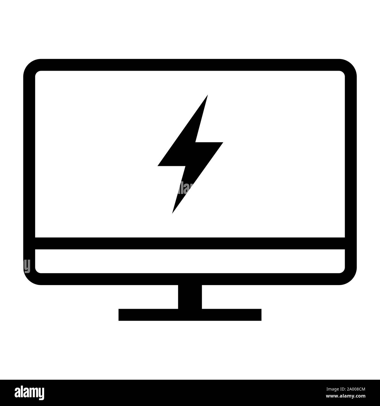 LCD schermo al plasma icona vettore - Il monitor di un computer. Perfetto per icona,simbolo,segno etichetta,ecc. Foto Stock