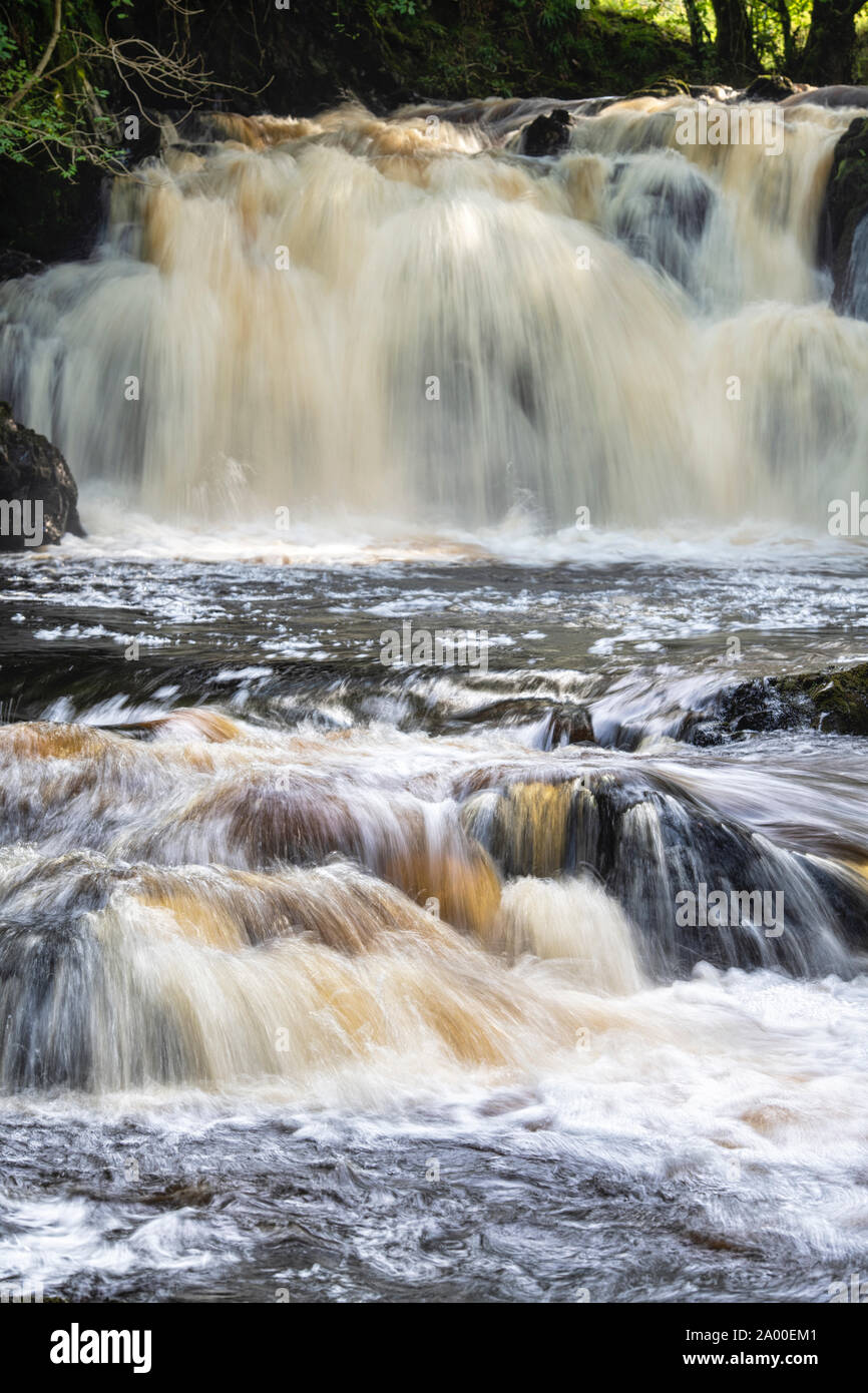 Covenanters cascata, Santo Linn, Garple masterizzare, vicino a St Johns Town di Dalry, Dumfries & Galloway, Scozia Foto Stock