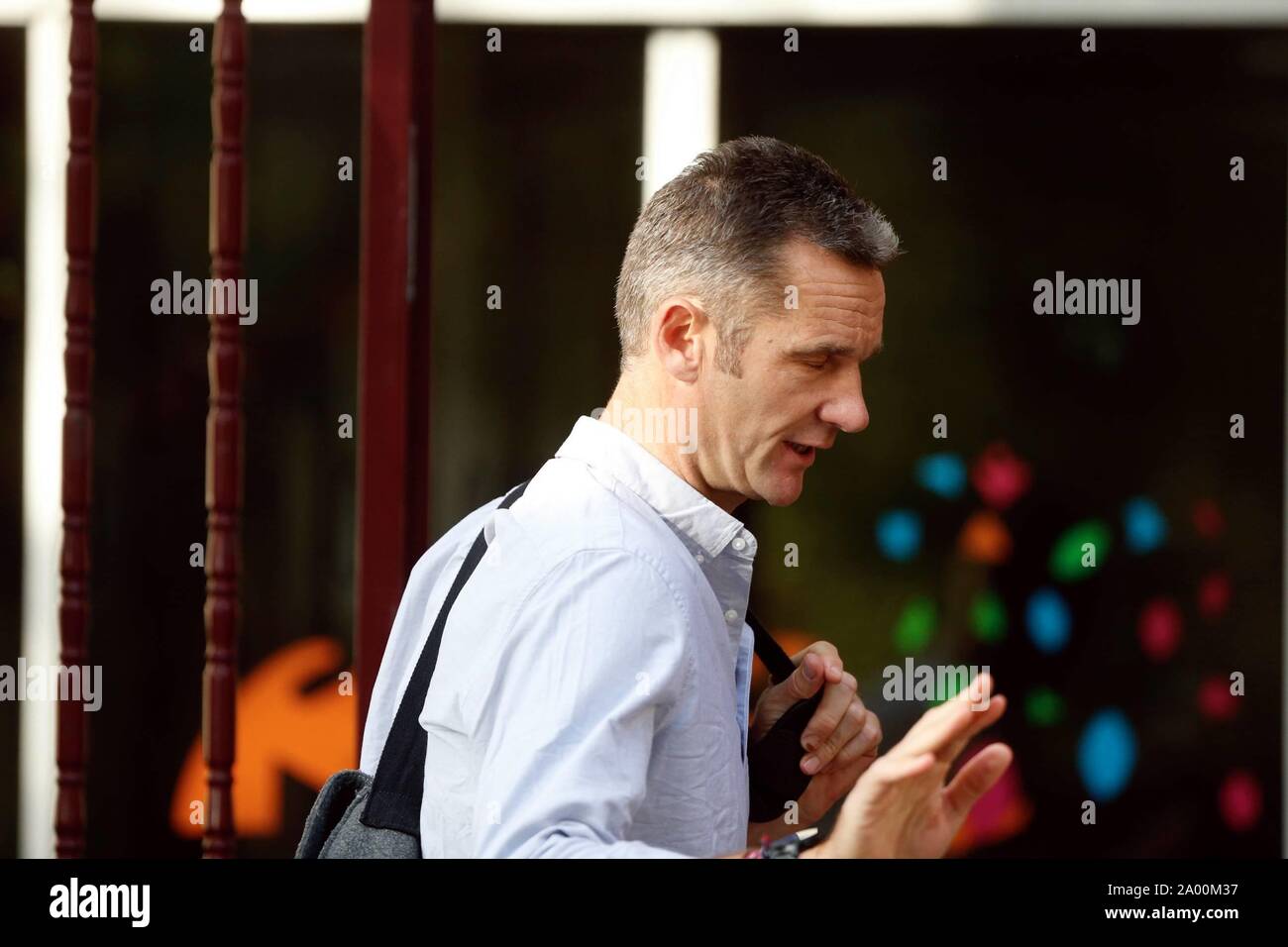 Pozuelo Madrid, Spagna. Xix Sep, 2019. Iñaki Urgdangarin arrivando a ' Hogar Don Orione ' a Madrid 19/09/2019 Credit: CORDON PREMERE/Alamy Live News Foto Stock