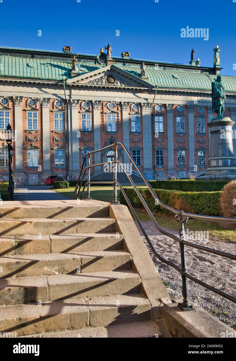 Facciata decorativa della Casa della Nobiltà, Gamla Stan, Stoccolma, Svezia Foto Stock