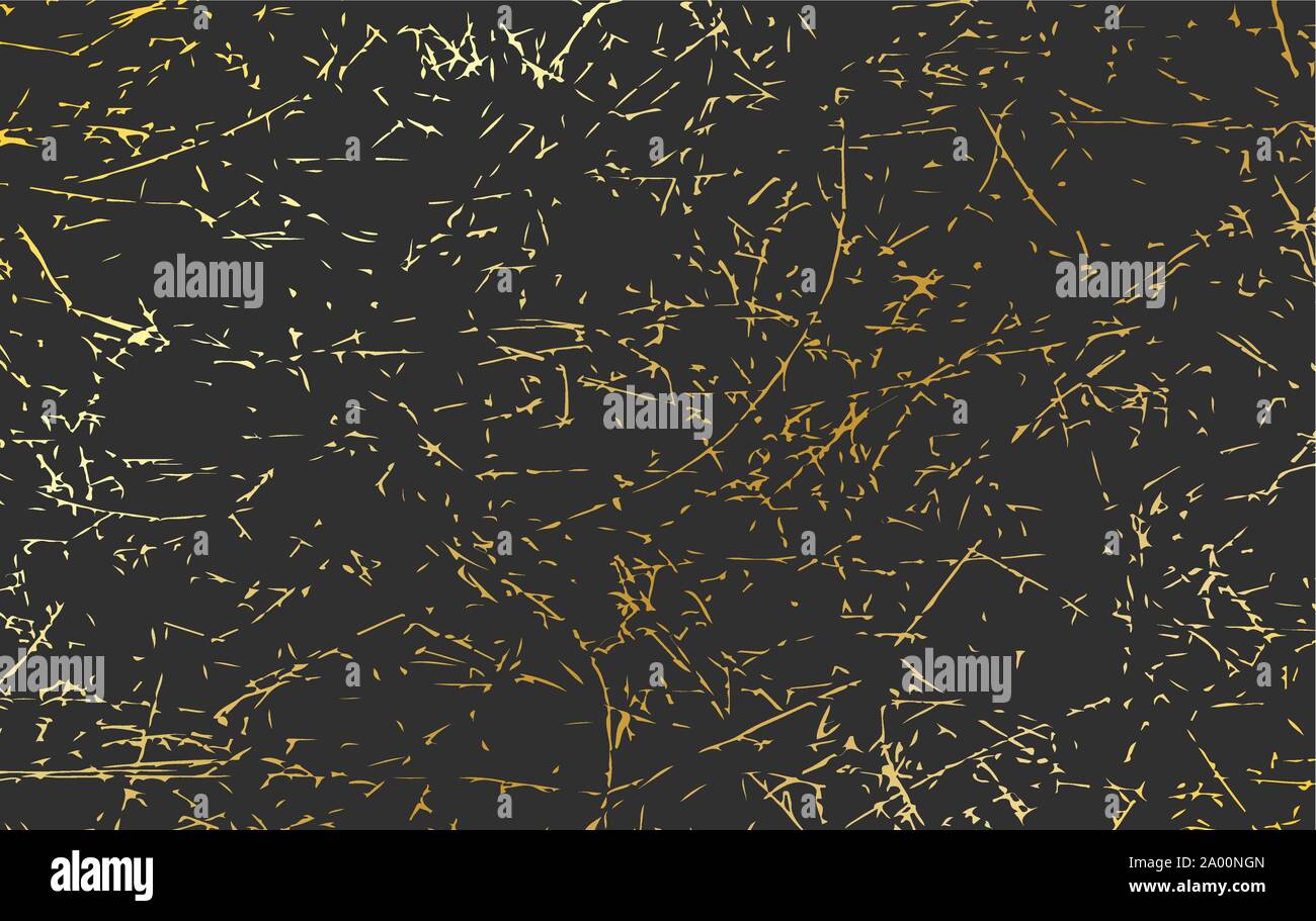 Di colore oro scuro muro. Sckratched sfondo texture Illustrazione Vettoriale