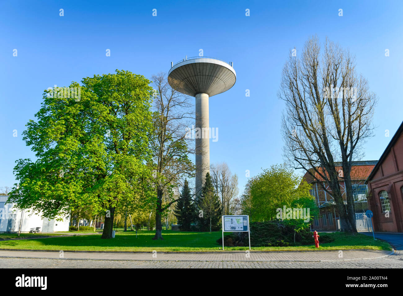 Neuer Wasserturm, Marienpark, Lankwitzer Strasse, Mariendorf, Tempelhof-Schoeneberg, Berlino, Deutschland Foto Stock