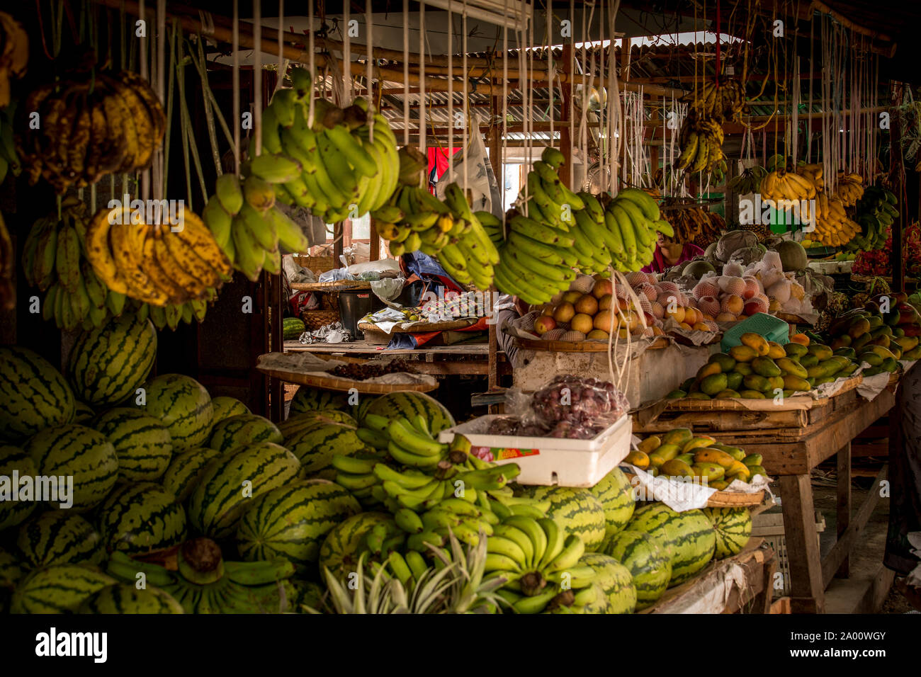 Il mercato locale del Myanmar Foto Stock