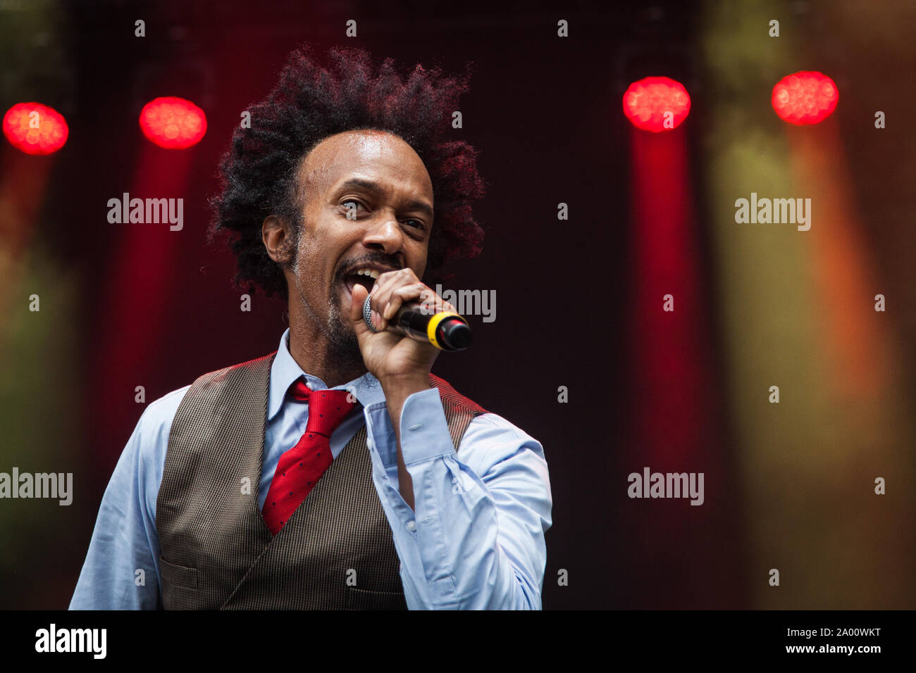 Trondheim, Norvegia. 17th, Agosto 2017. Il cantante e cantautore fantastico Negrito esegue un concerto dal vivo durante il norvegese music festival Pstereo 2017 di Trondheim. (Photo credit: Gonzales foto - Tor Atle Kleven). Foto Stock