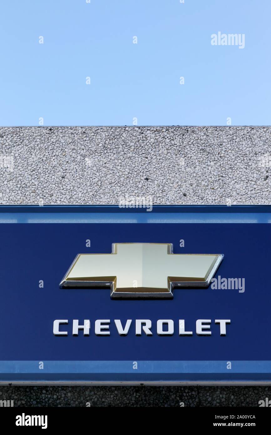 Aarhus, Danimarca - 17 Gennaio 2016: Chevrolet è un americano di divisione automobilistica del costruttore americano General Motors Foto Stock