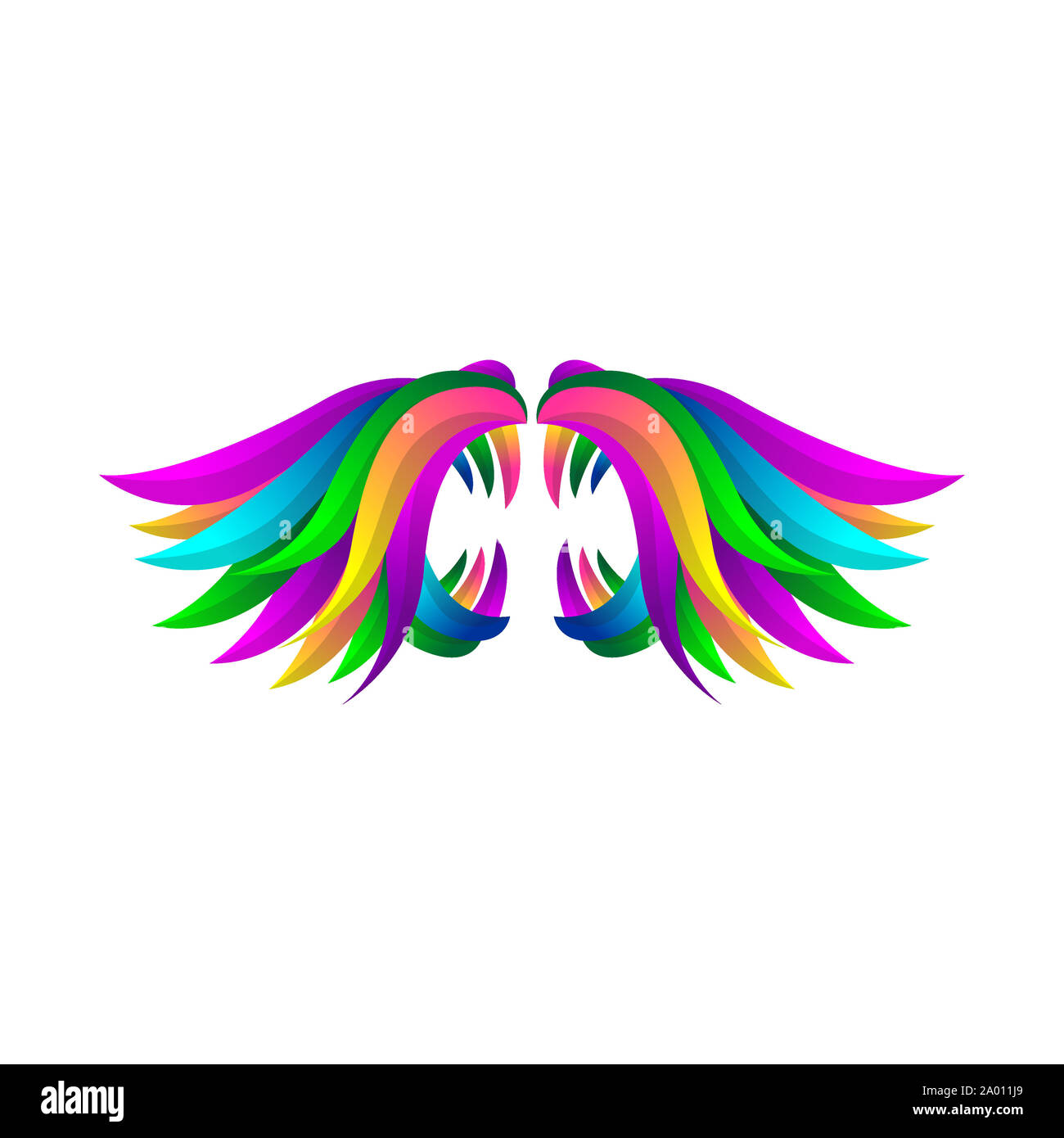 Tiger con logo colorato stile gradiente dal design moderno per la società corporate template vettoriale Foto Stock