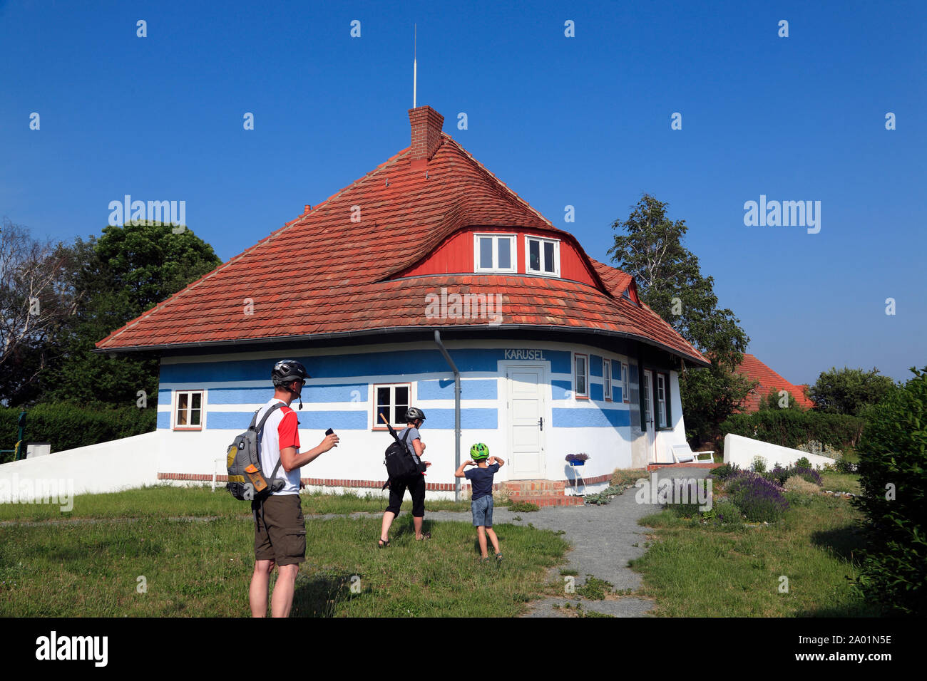 Vitte, Asta-Nielsen-house KARUSEL, Hiddensee isola, Mar Baltico, Meclemburgo-Pomerania, Germania, Europa Foto Stock