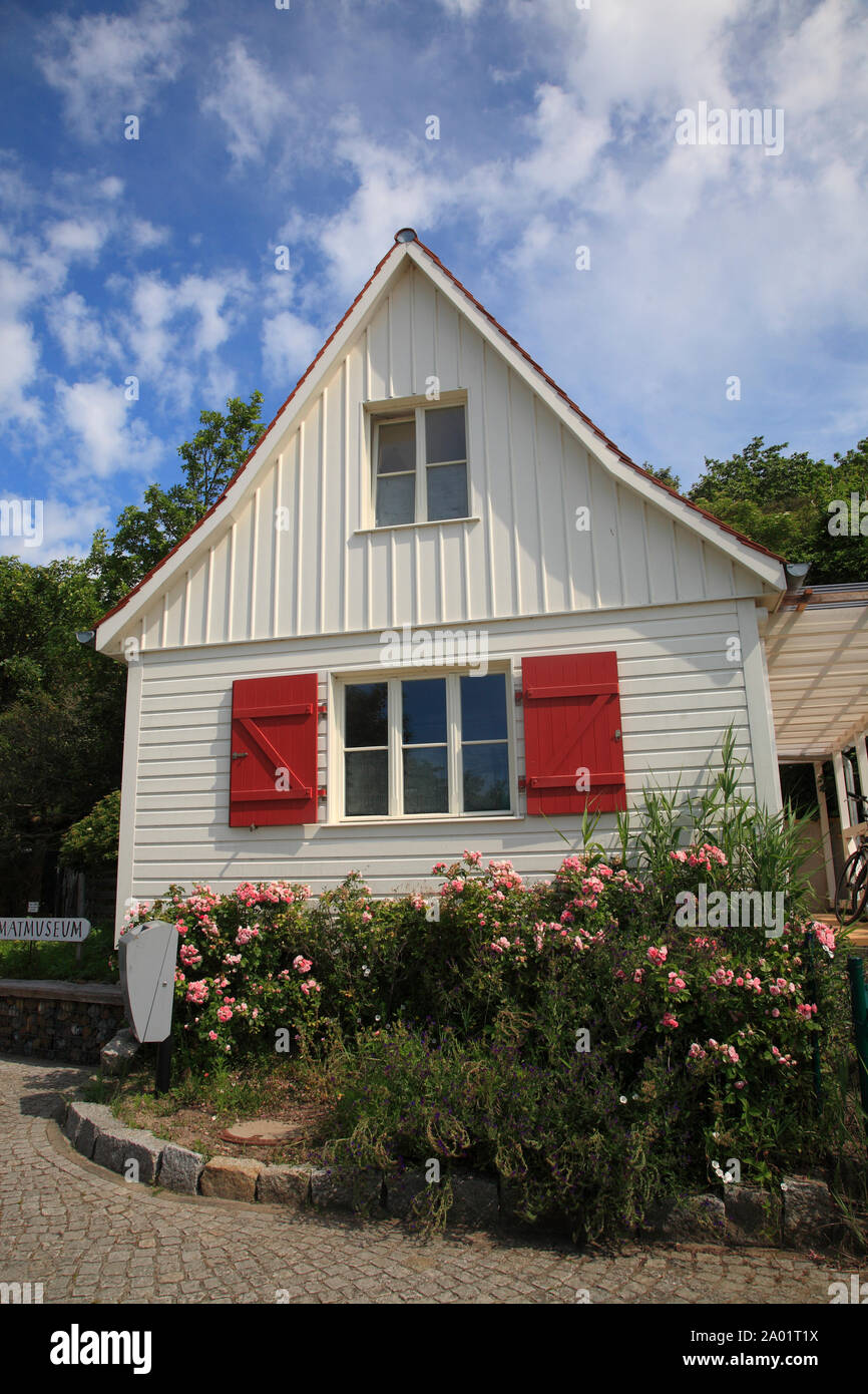 Kloster, casa per le vacanze, Hiddensee isola, Mar Baltico, Meclemburgo-Pomerania, Germania, Europa Foto Stock