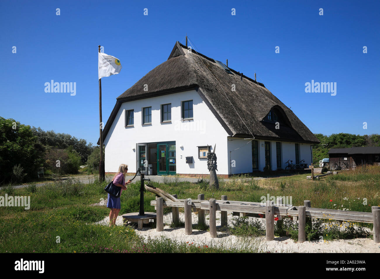 Vitte, parco nazionale house, Hiddensee isola, Mar Baltico, Meclemburgo-Pomerania, Germania, Europa Foto Stock
