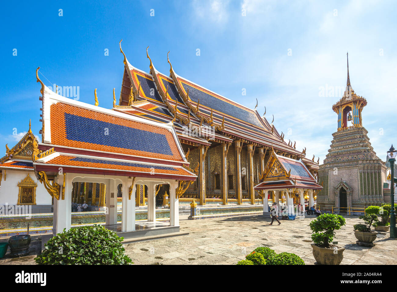 Il Wat Phra Kaew al Grand Palace, bangkok, Thailandia Foto Stock