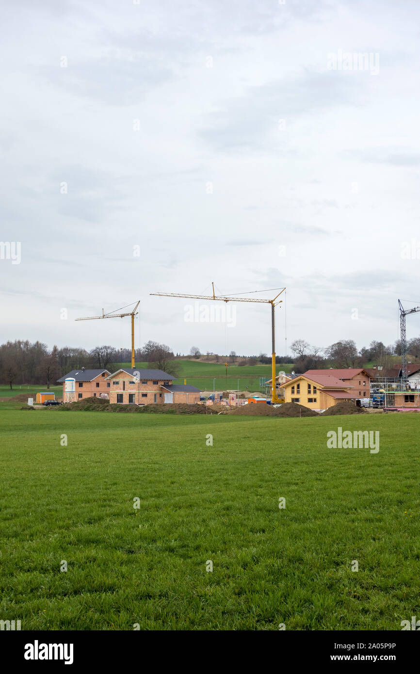 Wohnhausbau in Baviera, Germania Foto Stock