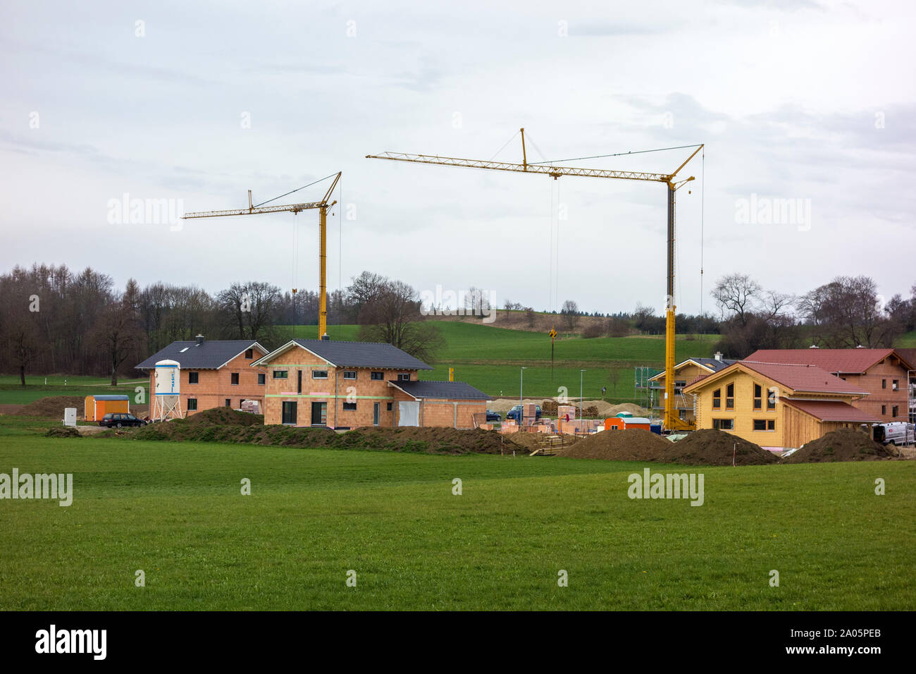 Wohnhausbau in Baviera, Germania Foto Stock