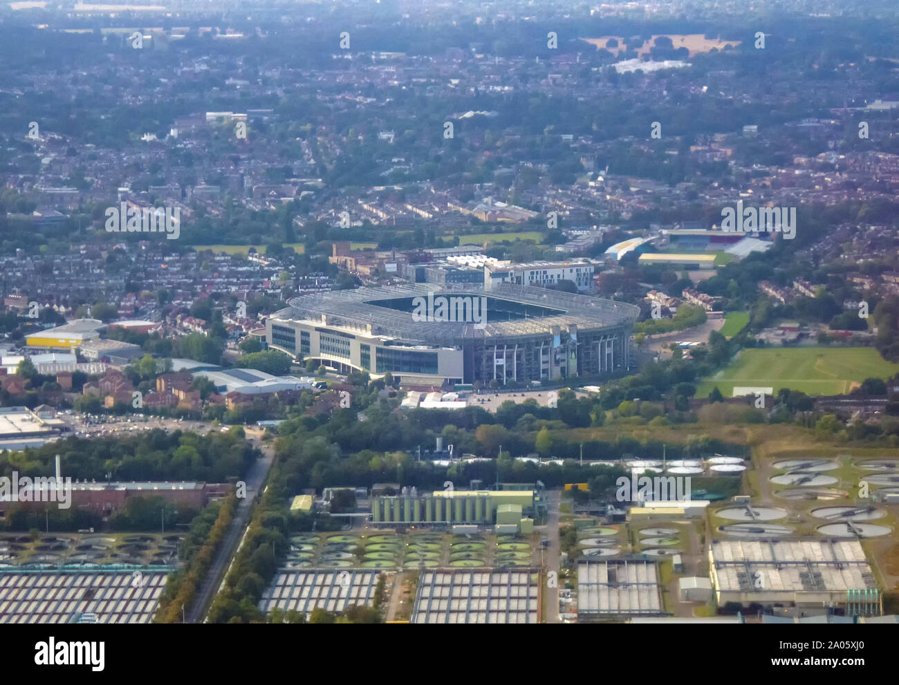 Stadio di Twickenham a Londra dall'aria Foto Stock