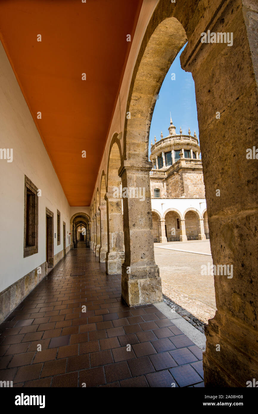 Hospicio Cabanas ospedale, Sito Patrimonio Mondiale dell'UNESCO centro storico, Guadalajara, Jalisco, Messico. Foto Stock