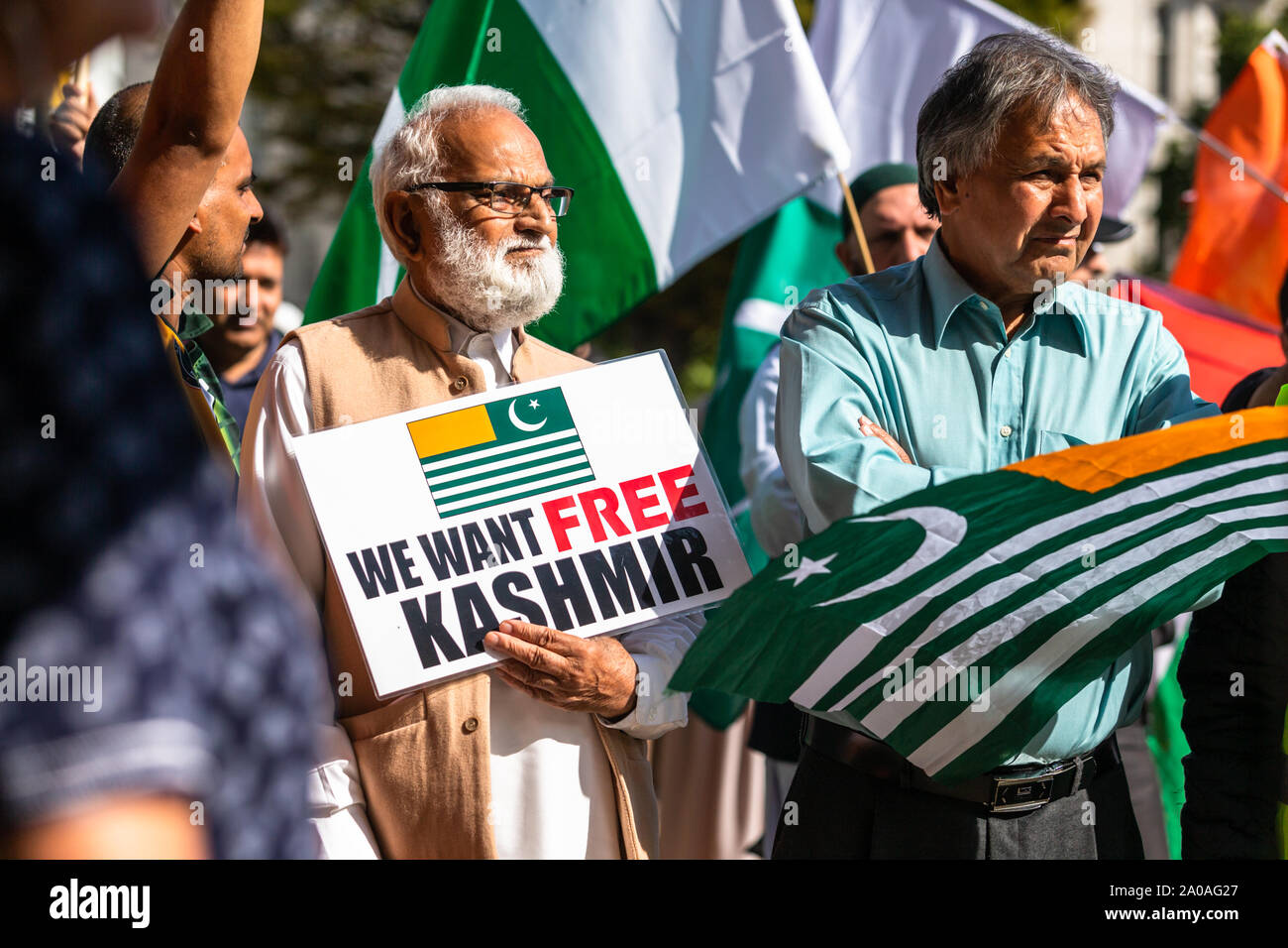 Libera manifestazione del Kashmir a Birmingham, Regno Unito Foto Stock