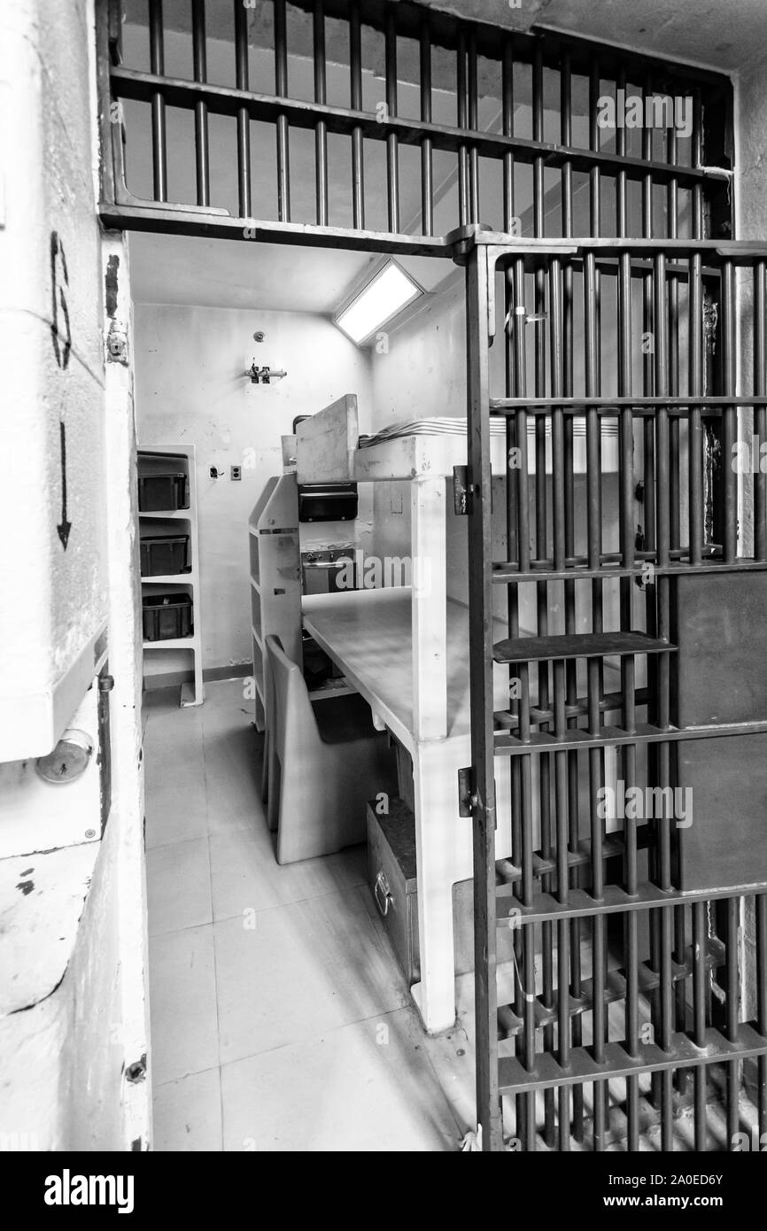 Cella di prigione penitenziario di Kingston un ex carcere di massima sicurezza che ha aperto giugno 1835 e chiuso Settembre 2013 ora aperto per Jailhouse Tours Ontario Foto Stock