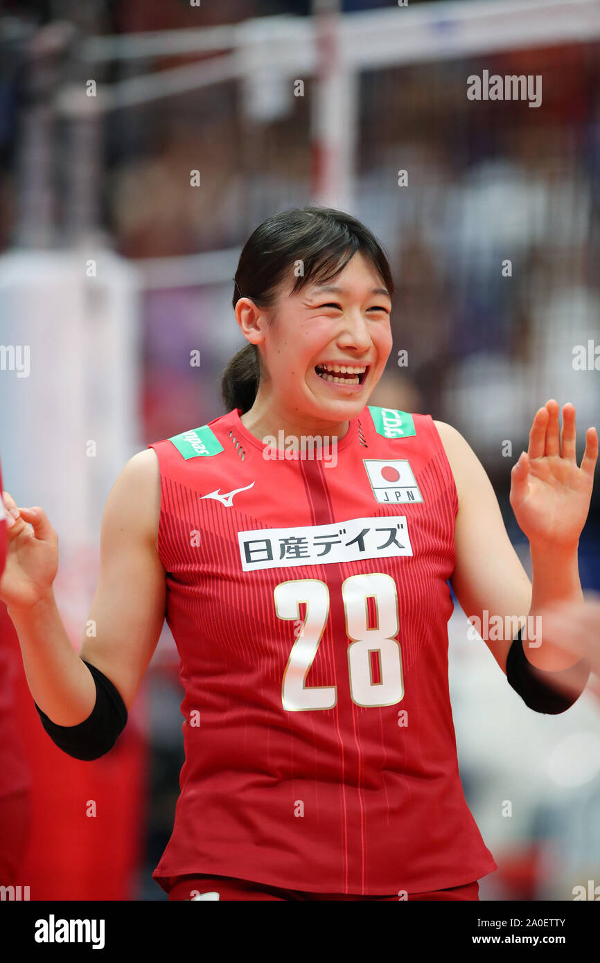 Kanagawa, Giappone. Xix Sep, 2019. Mayu Ishikawa (JPN) Pallavolo : 2019 FIVB Pallavolo Coppa del Mondo donne Primo Round match tra Giappone 0-3 la Cina a Yokohama Arena di Kanagawa, Giappone . Credito: YUTAKA AFLO/sport/Alamy Live News Foto Stock