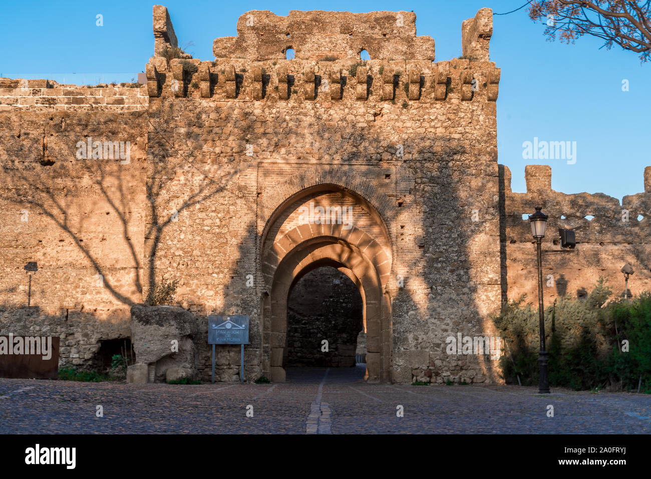 Carmona tramonto vista aerea in Andalusia Spagna non lontano da Sevilla Foto Stock