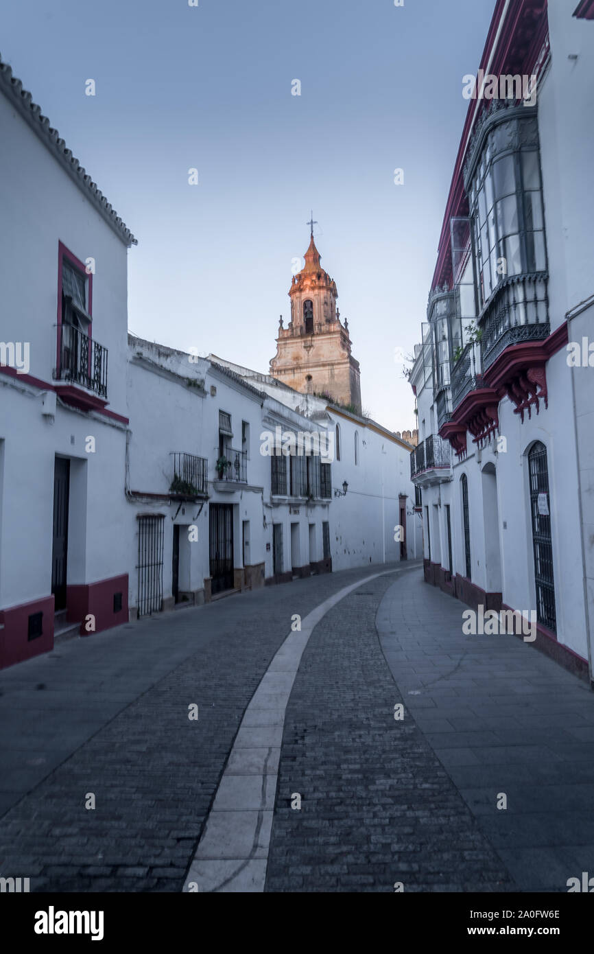 Carmona tramonto vista aerea in Andalusia Spagna non lontano da Sevilla Foto Stock