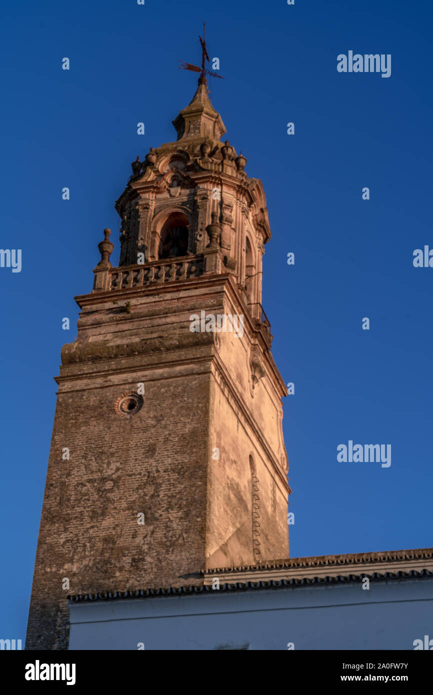 Carmona tramonto vista aerea in Andalusia Spagna non lontano da Sevilla Foto Stock