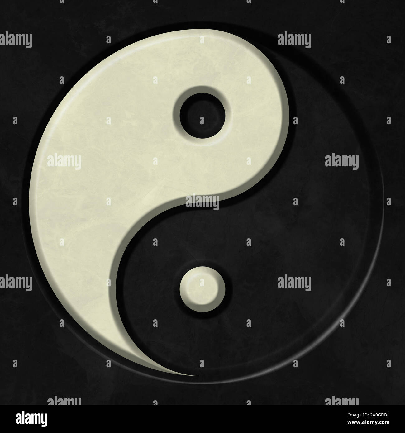 Yin e Yang simbolo Foto Stock