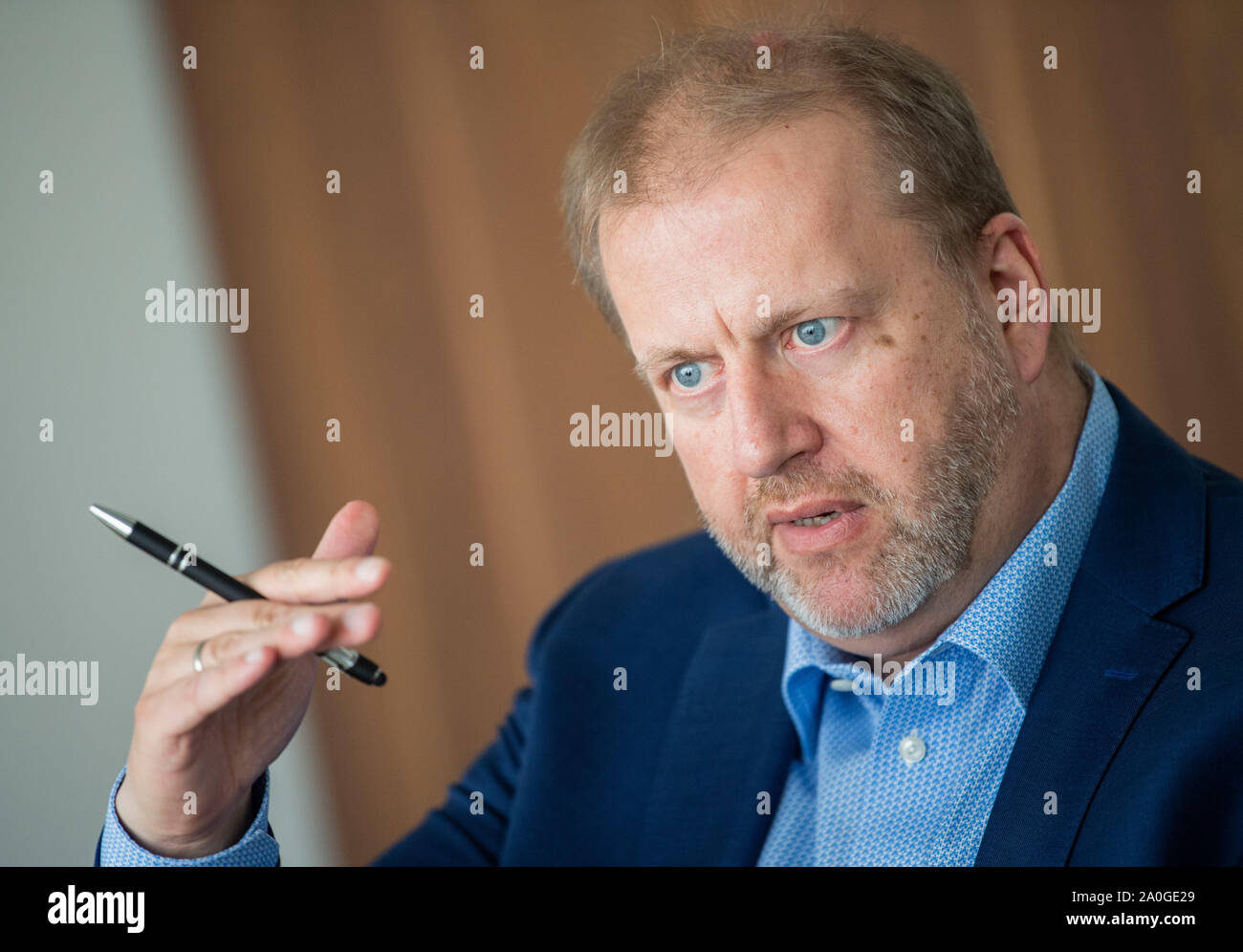 Berlino, Germania. Xviii Sep, 2019. Ingo Schiller, CFO di Hertha BSC Berlin al dpa intervista. (A DPA: Ingo Schiller: "Ci siamo impegnati per la crescita") Credito: Tom Weller/dpa/Alamy Live News Foto Stock