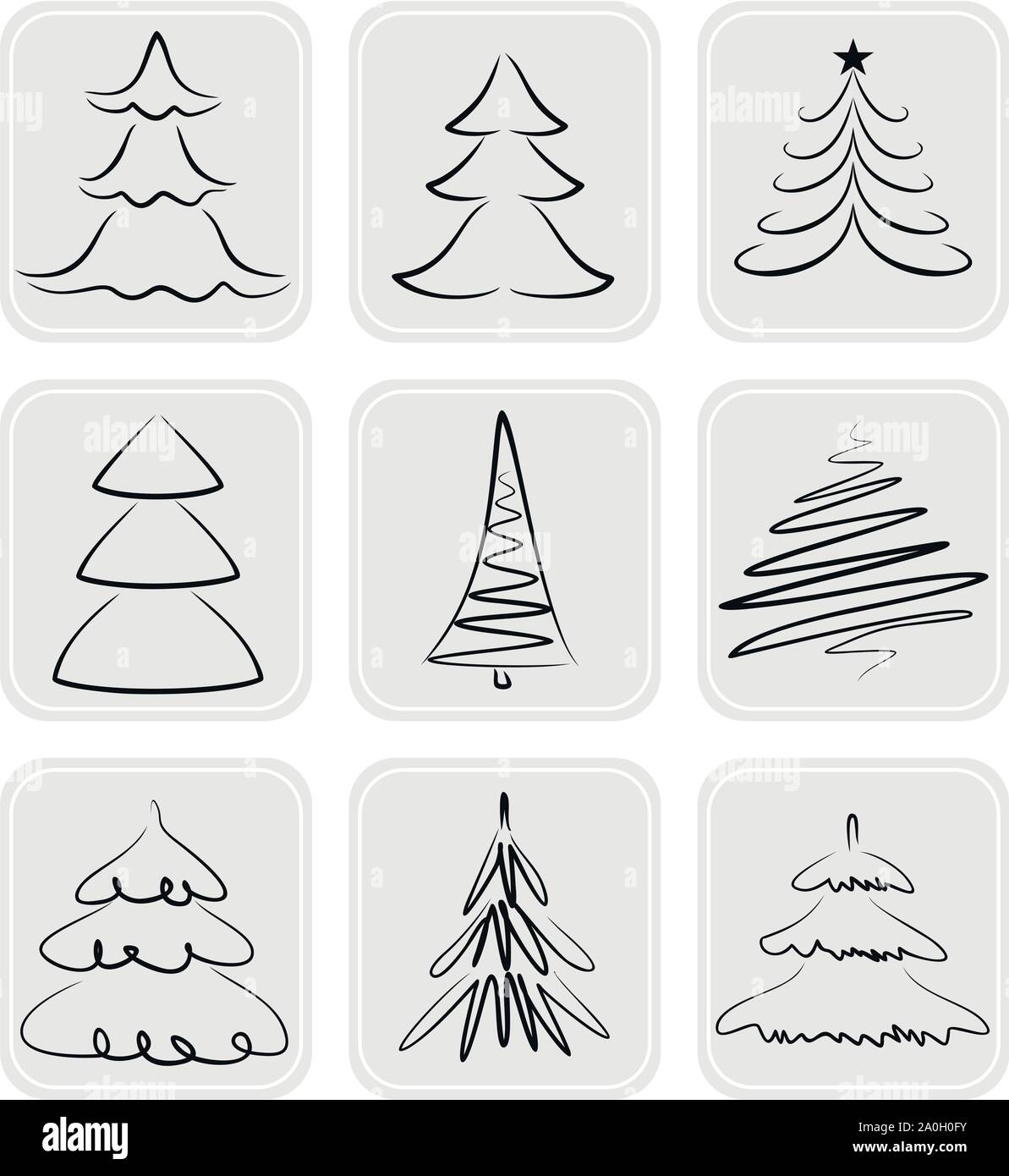 Alberi di Natale Illustrazione Vettoriale