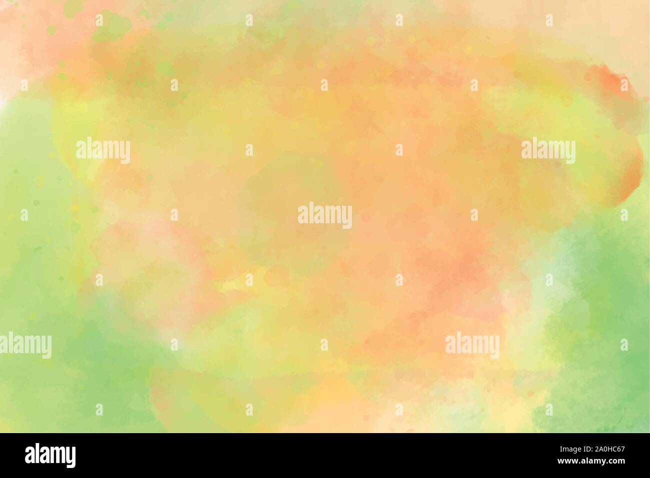 Acquerelli astratti sinfonia in verde e rosso e i colori dell'autunno Illustrazione Vettoriale