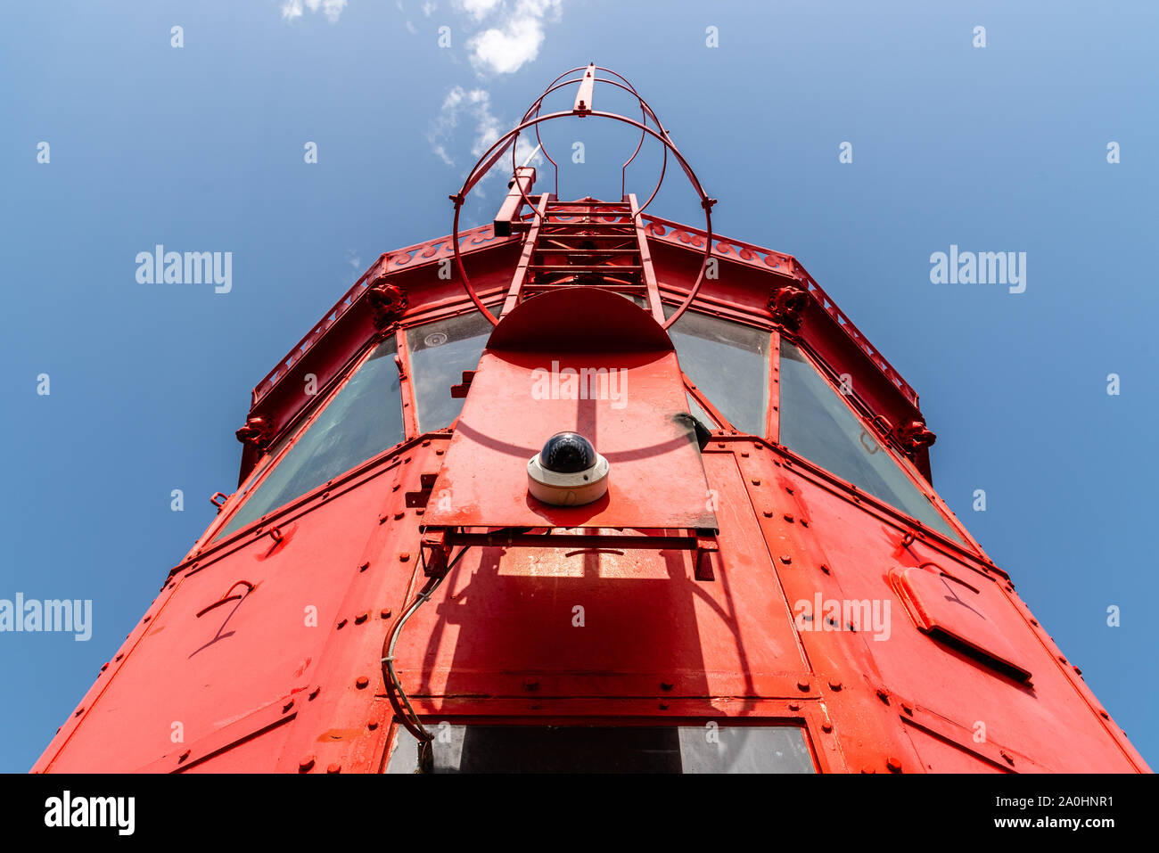 Isola di Re, Francia - 7 Agosto 2018: Faro di balene, Phare des Baleines. Foto Stock